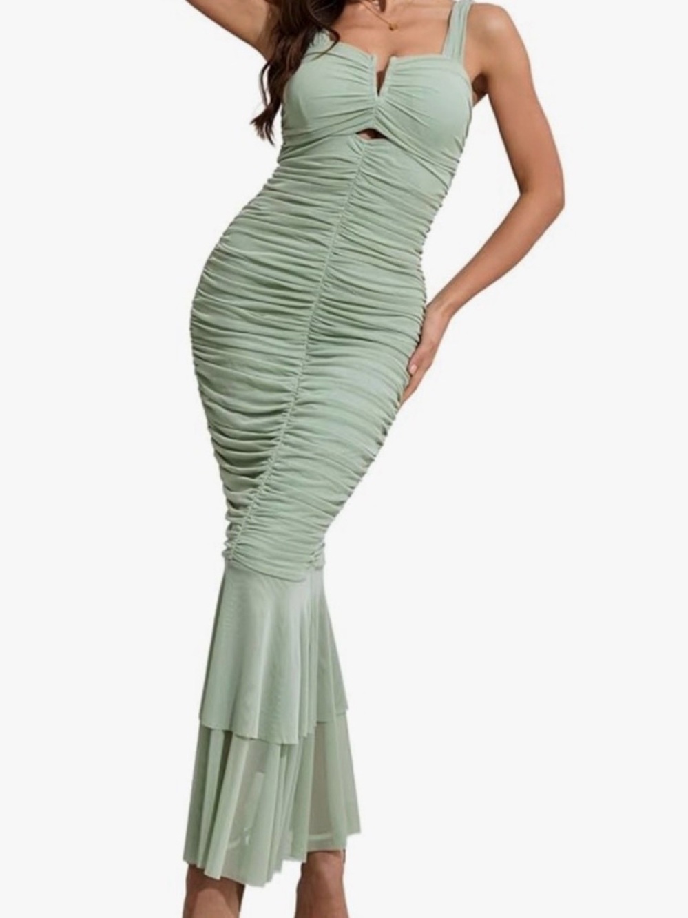 Fishtail Ruched Dress
